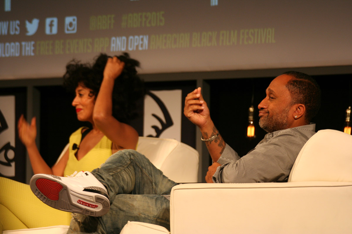 Tracee Ellis Ross and Kenya Barris at the Blackish Panel - New York Hilton Midtown - American Black Film Festival