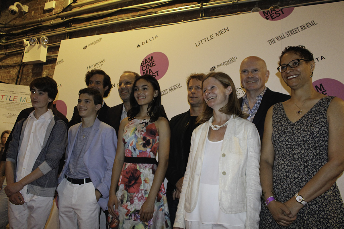 Cast, crew and friends for the opening night film Little Men