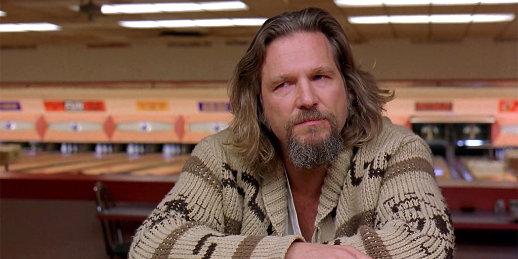 Jeff Bridges as The Dude in The Big Lebowski