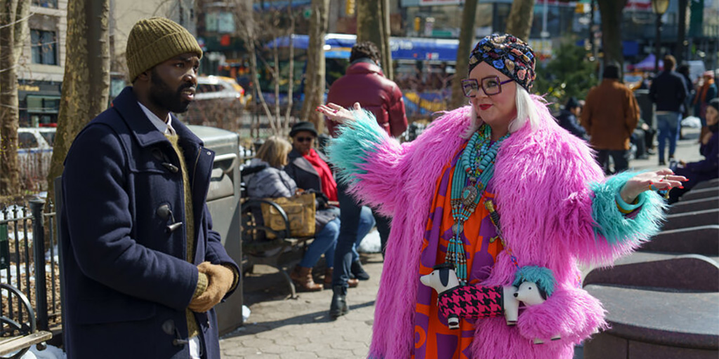 Paapa Essiedu (L) and Melissa McCarthy (R) in Genie. Photo: NBCU