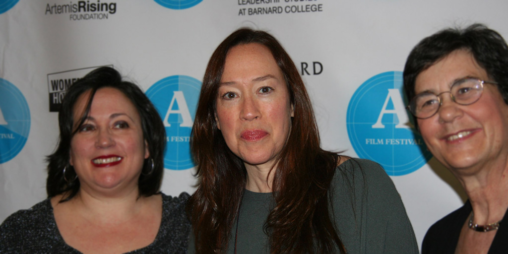 Karyn Kusama (center) at the Athena Film Festival 2016.