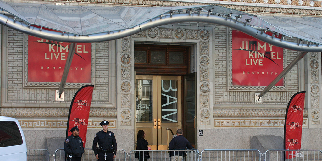 BAM with Jimmy Kimmel Live banners.