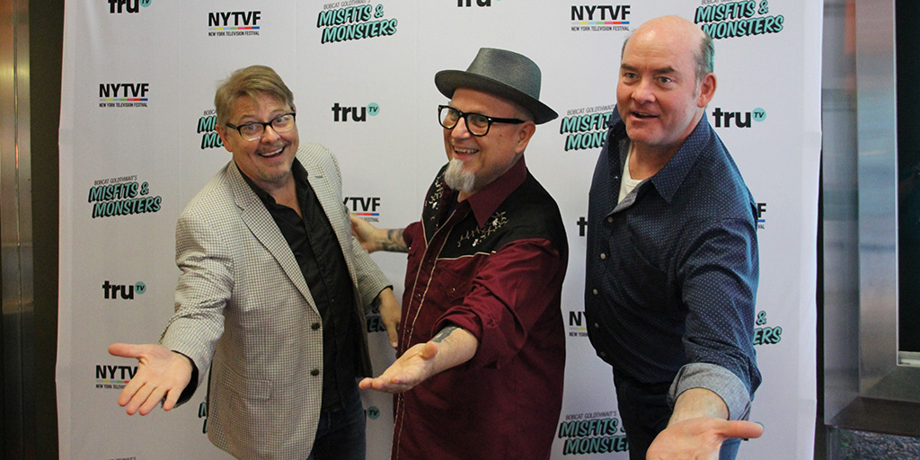 Dave Foley, Bobcat Goldthwait, and David Koechner on the red carpet at the New York Television Festival - July 17, 2018.