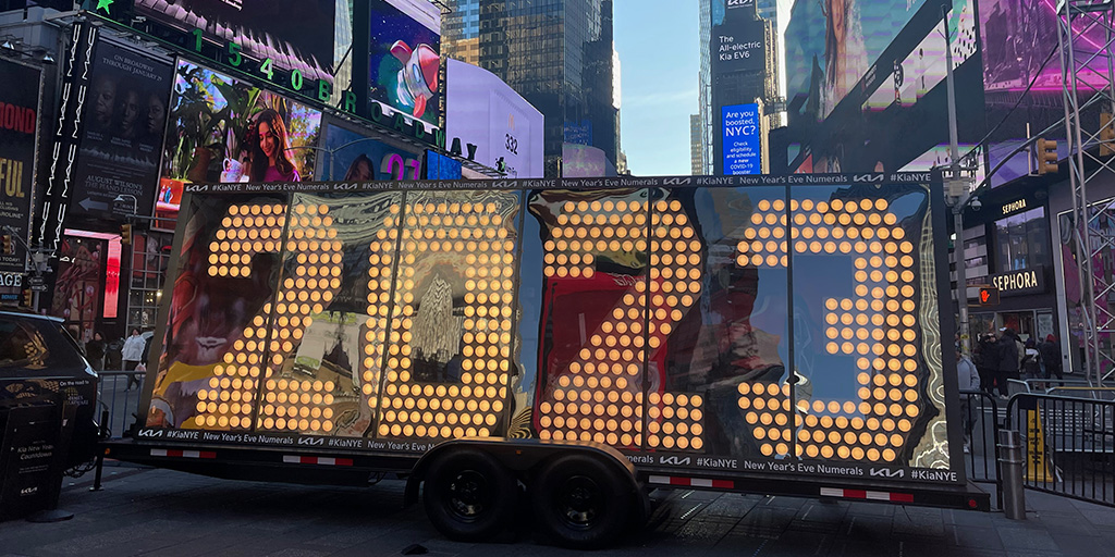 New Year's Eve Numerals Sign in Times Square