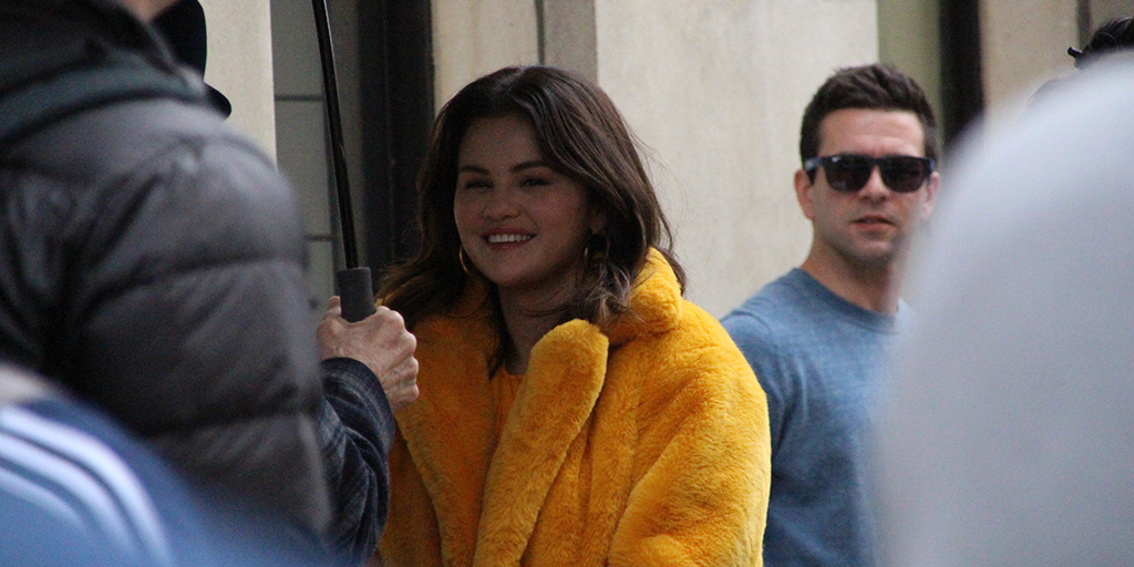 Selena Gomez on set
