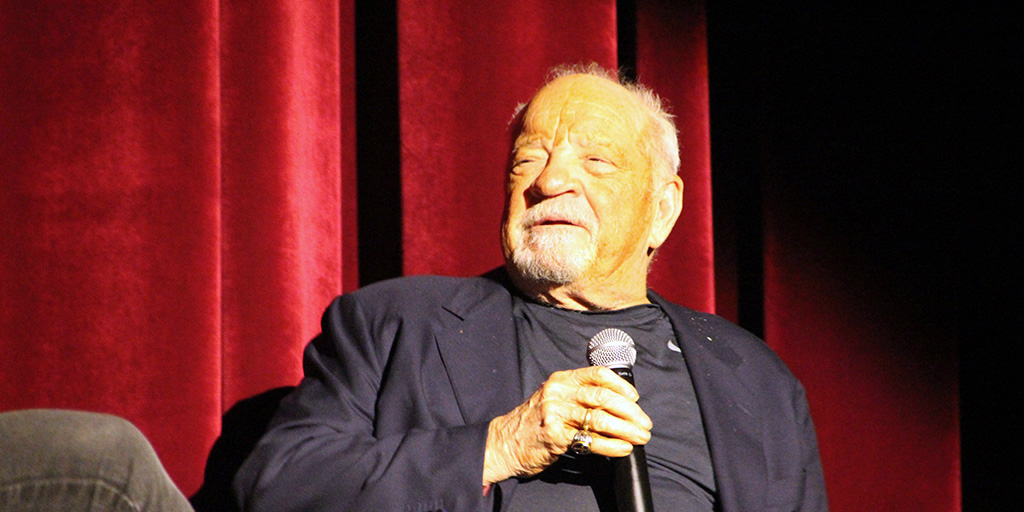 Paul Schrader speaking after a screening of Mishima: A Life in Four Chapters - Paris Theater - April 14, 2023