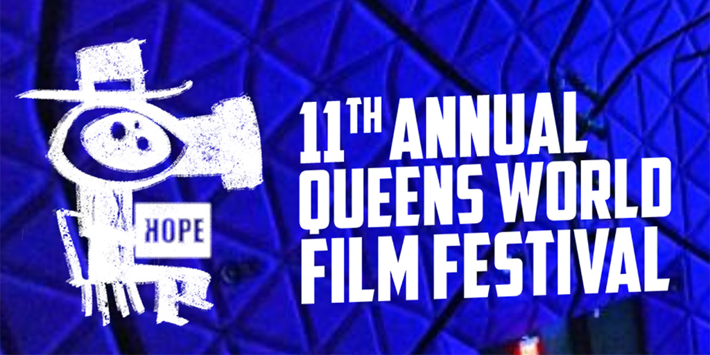 Queens World Film Festival 2021 logo themed HOPE