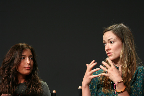 Director Reed Morano and actress Olivia Wilde talk about Meadowland at the Apple Store SoHo on April 16, 2015. Photo: Kimberly Burke