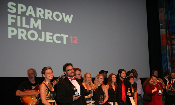 Winners on stage at the Awards Gala from The Sparrow Film Project Edition 12 at the Museum of the Moving Image - June 11, 2015.
