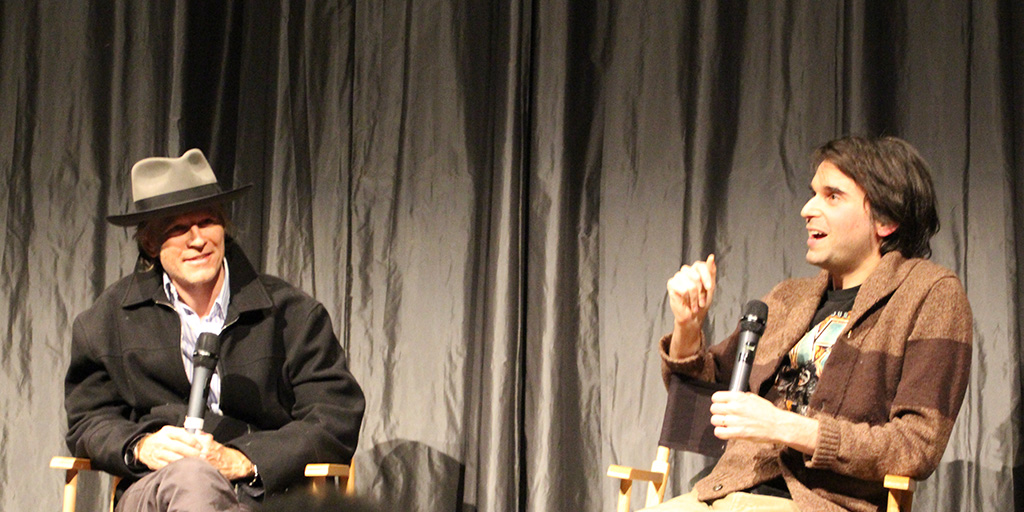 Eric Stoltz and Alex Ross Perry during a Q&A following a screening of Her Smell at IFC Center. - April 11, 2019