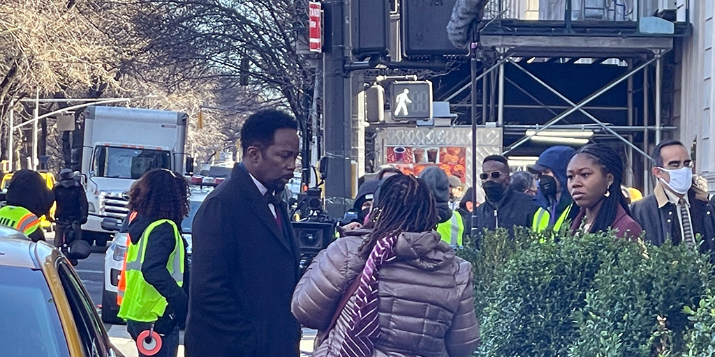 Harold Perrineau on location on the Upper East Side - March 22, 2022